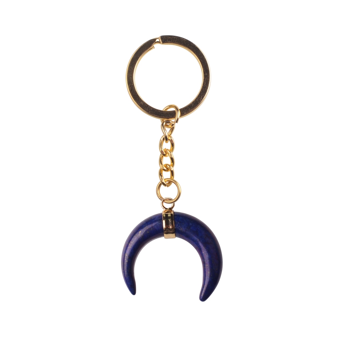 Fashion Vintage Resin Big Horn Shaped Crescent Moon Pendant Choker Key chain for Women Statement Boho Jewelry Gift
