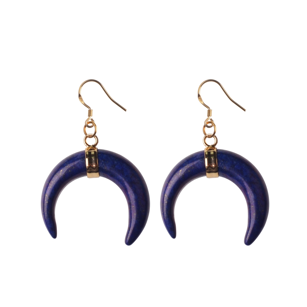 Fashion Vintage Resin Big Horn Shaped Crescent Moon Pendant Earrings for Women Statement Boho Jewelry Gift