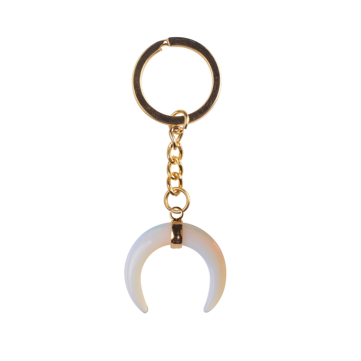 Fashion Vintage Resin Big Horn Shaped Crescent Moon Pendant Choker Key chain for Women Statement Boho Jewelry Gift