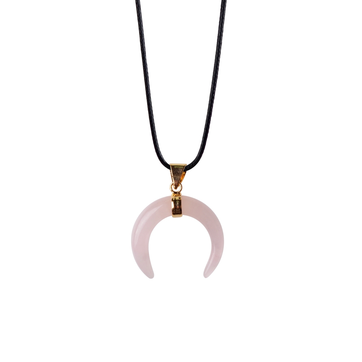 Fashion Vintage Resin Big Horn Shaped Crescent Moon Pendant Choker Necklace with Chain for Women Statement Boho Jewelry Gift