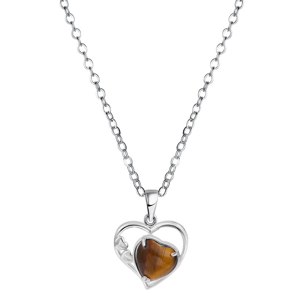 Natural Stone Hollow Heart Stones Pendant Amethyst Quartz Chakras Pendants Healing Crystal Pink Quartz Jewelry For Women And Men