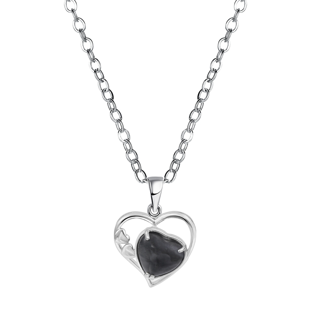 Natural Stone Hollow Heart Stones Pendant Amethyst Quartz Chakras Pendants Healing Crystal Pink Quartz Jewelry For Women And Men