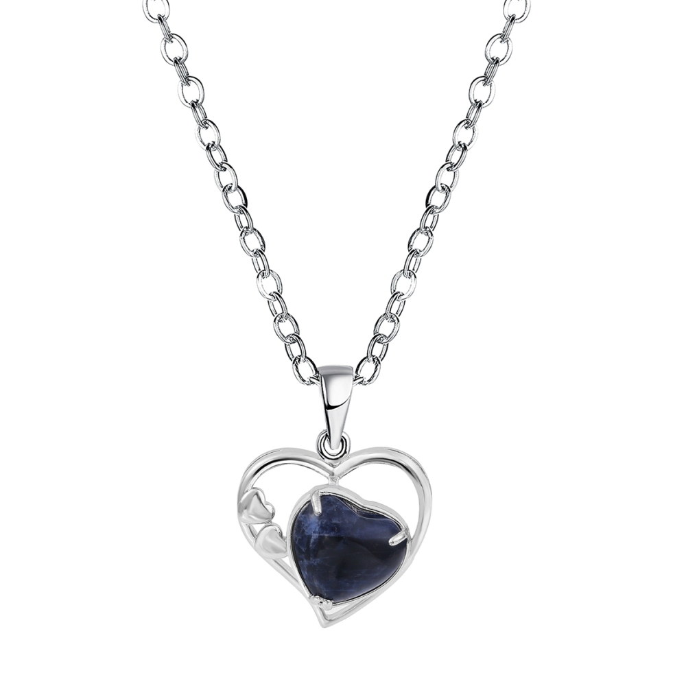 Natural Stone Hollow Heart Stones Pendant Amethyst Quartz Chakras Pendants Healing Crystal Pink Quartz Jewelry For Women And Men