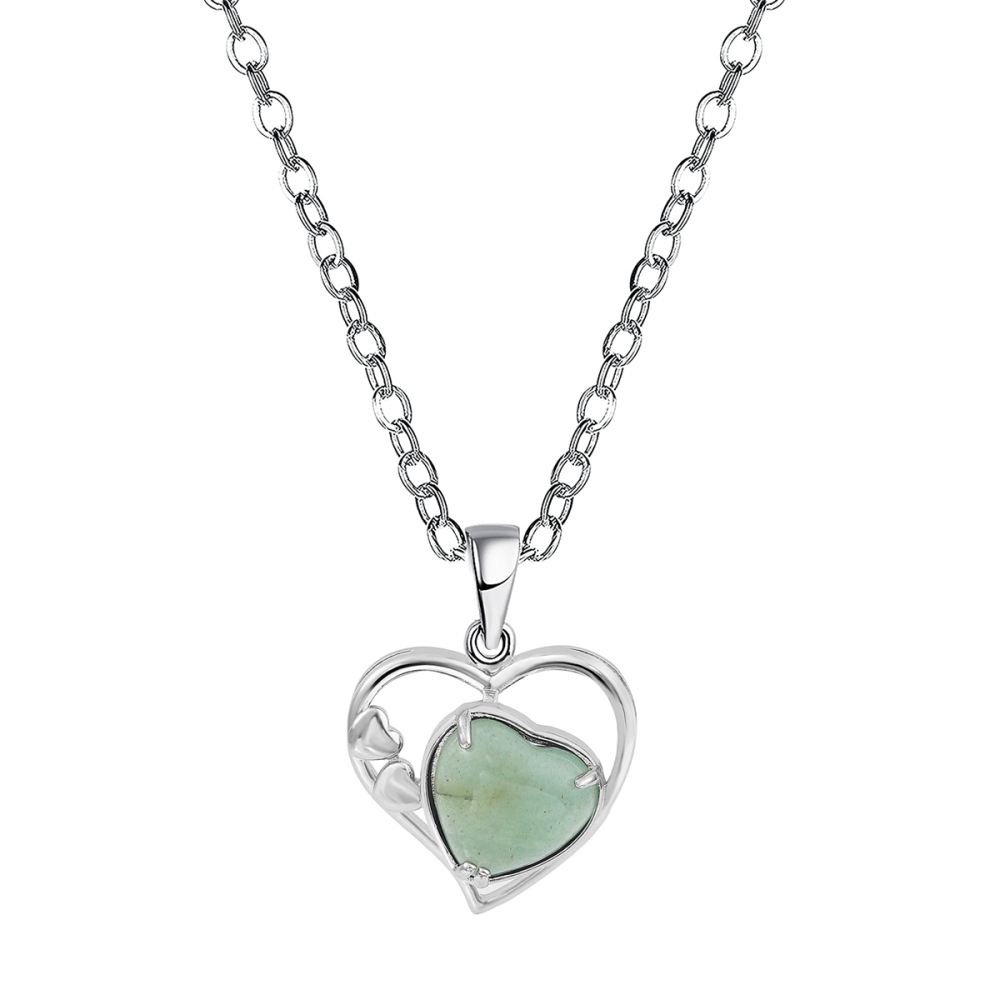Natural Stone Hollow Heart Stones Pendant Amethyst Quartz Chakras Pendants Healing Crystal Pink Quartz Jewelry For Women And Men