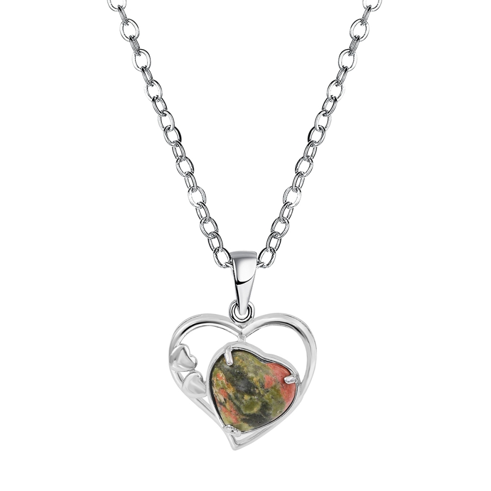 Natural Stone Hollow Heart Stones Pendant Amethyst Quartz Chakras Pendants Healing Crystal Pink Quartz Jewelry For Women And Men