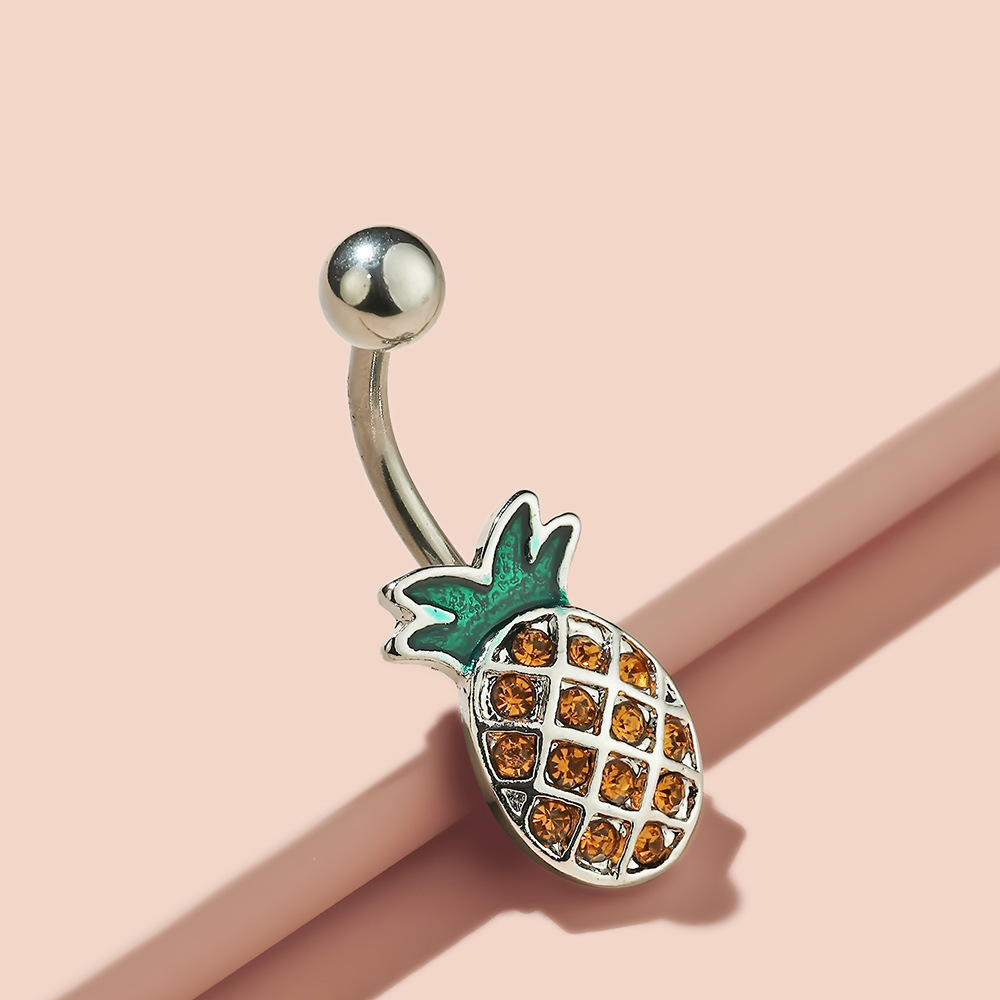 Fashion Glass Peart Gold Pineapple Drop Charm Earrings for Women's Jewelry