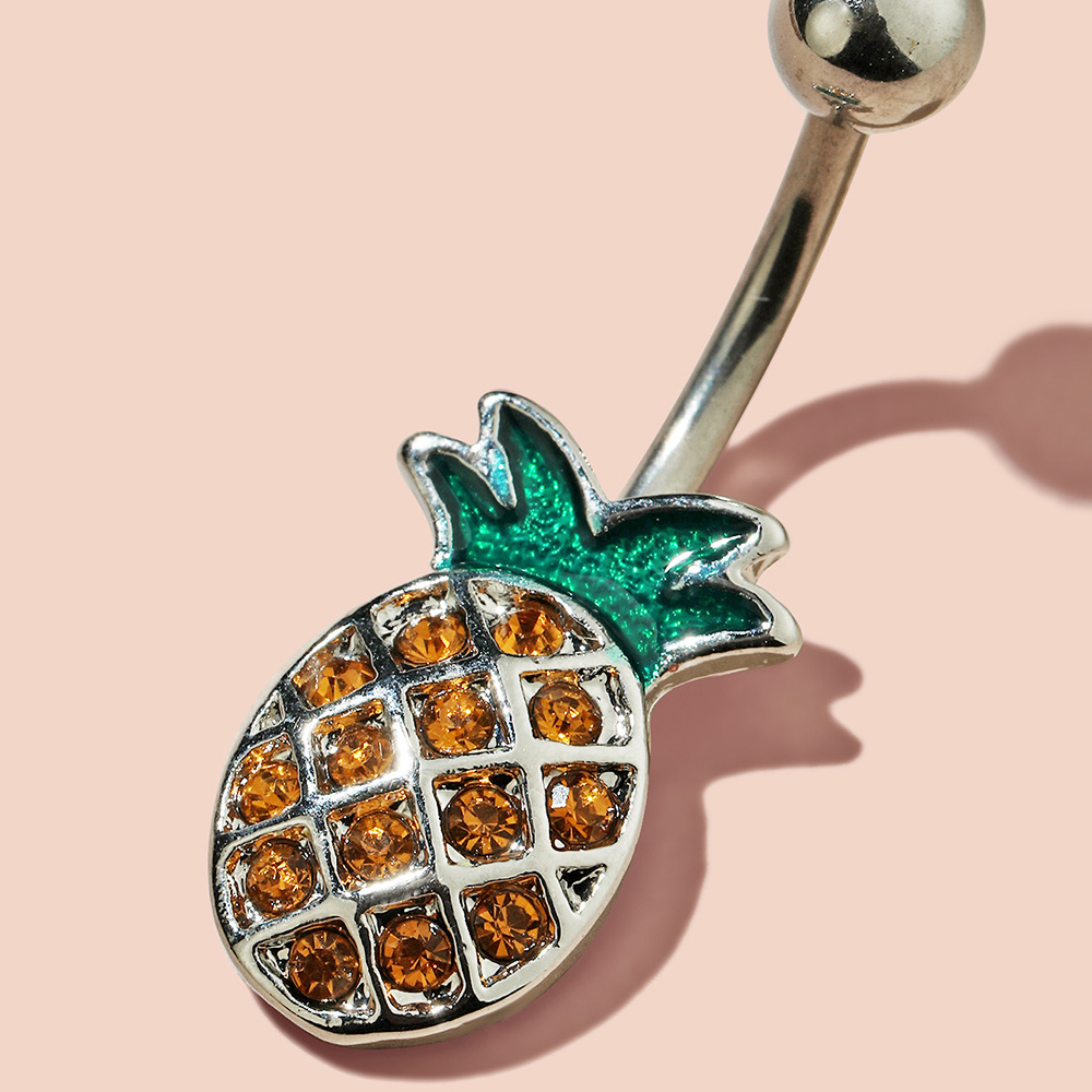 Fashion Glass Peart Gold Pineapple Drop Charm Earrings for Women's Jewelry