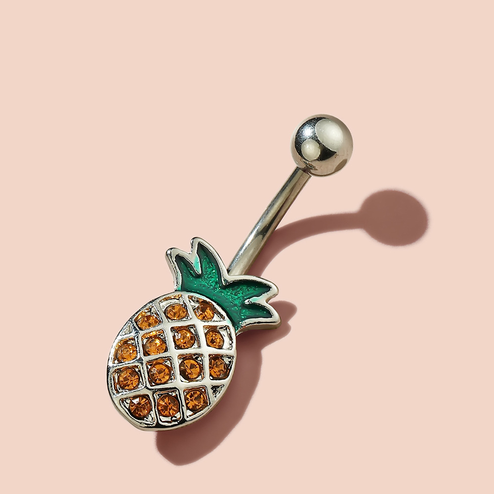 Fashion Glass Peart Gold Pineapple Drop Charm Earrings for Women's Jewelry
