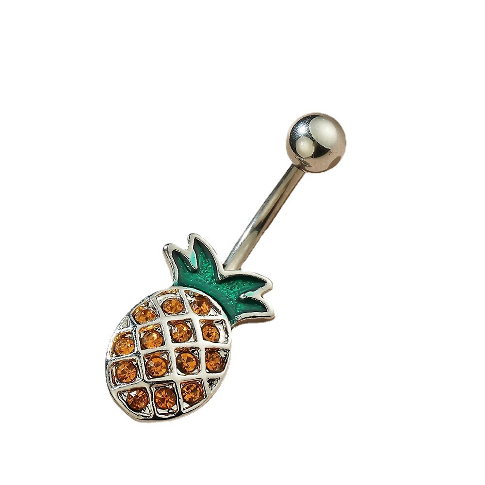 Fashion Glass Peart Gold Pineapple Drop Charm Earrings for Women's Jewelry