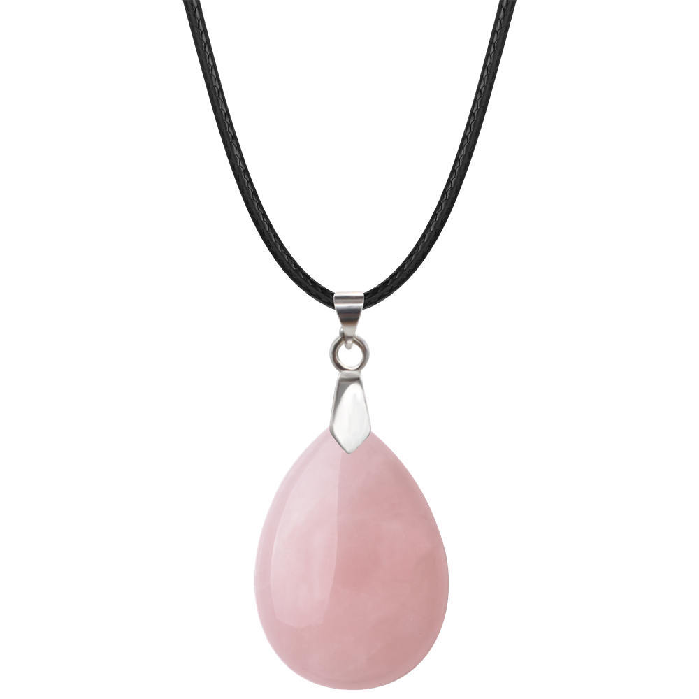 Natural Crystal Quartz Stone Charms Waterdrop Shape Chakra Stone Pendant Healing Gemstone For Women Girls