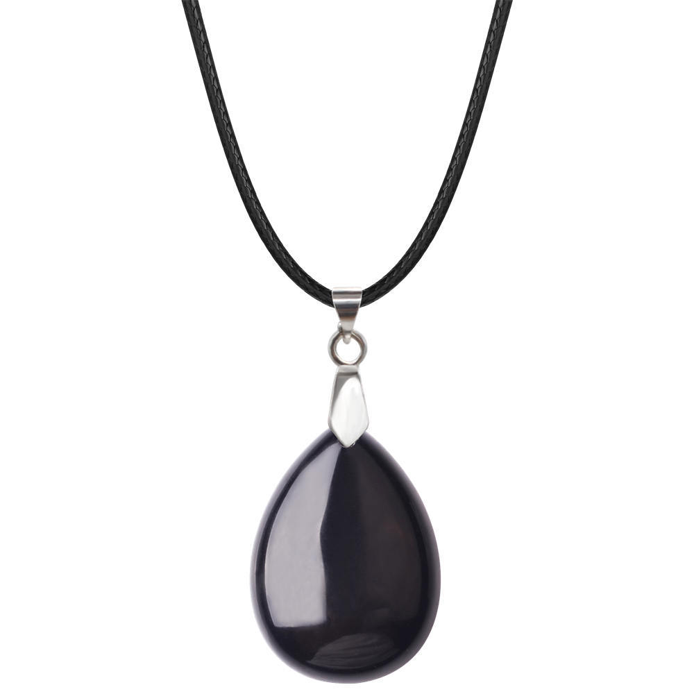 Natural Crystal Quartz Stone Charms Waterdrop Shape Chakra Stone Pendant Healing Gemstone For Women Girls