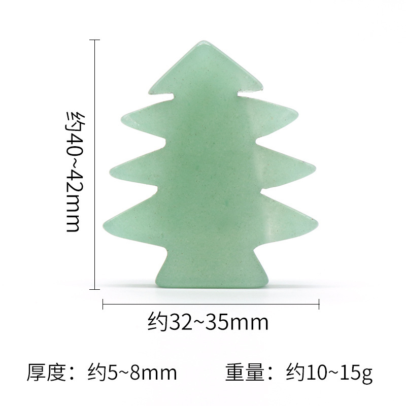 Healing Crystal Stones Pendant Mini Christmas Tree Desk Ornament Pocket Stone Home Office Christmas Decoration