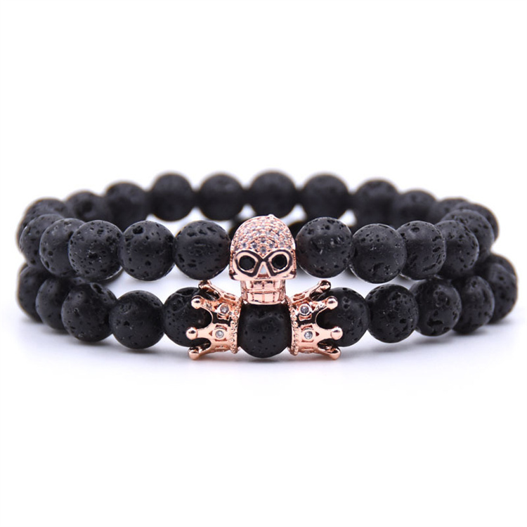 Wholesale 7 Chakra Reiki Healing Stone Bracelet Lava Stone Beads Woven Bracelet Cheap Fashion Bracelet
