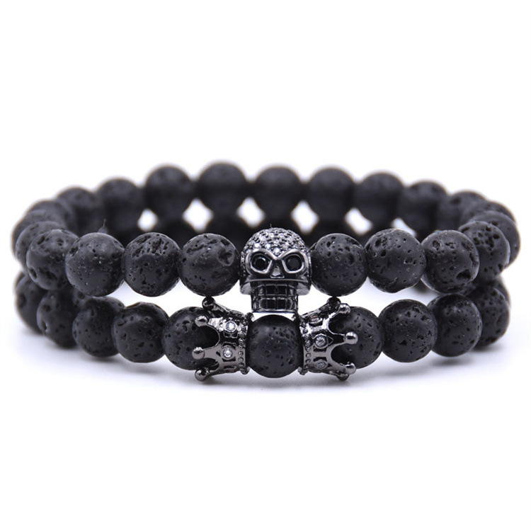 Wholesale 7 Chakra Reiki Healing Stone Bracelet Lava Stone Beads Woven Bracelet Cheap Fashion Bracelet