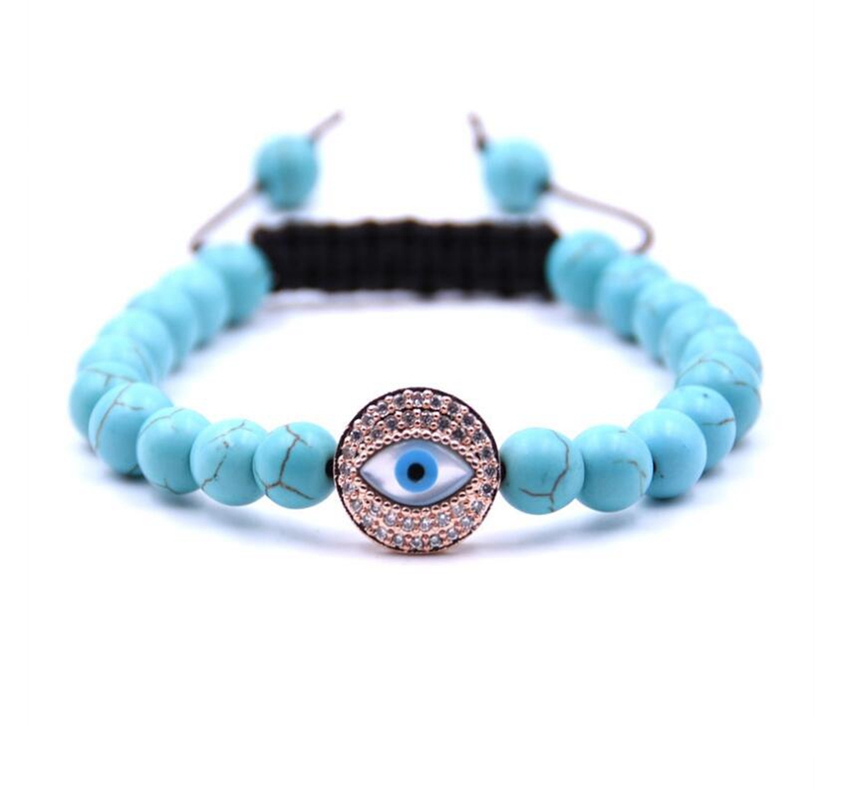 Evil Eye Bracelet Set Gemstone Stone Bracelets Blue Evil eye Hamsa Charm Bead for Men Women Hand of Fatima Bracelet