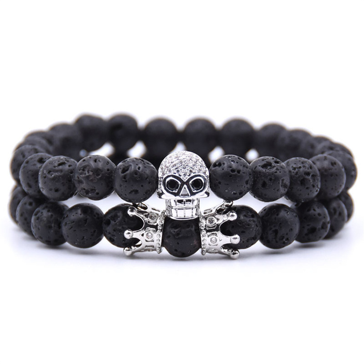 Wholesale 7 Chakra Reiki Healing Stone Bracelet Lava Stone Beads Woven Bracelet Cheap Fashion Bracelet