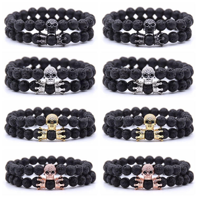 Wholesale 7 Chakra Reiki Healing Stone Bracelet Lava Stone Beads Woven Bracelet Cheap Fashion Bracelet