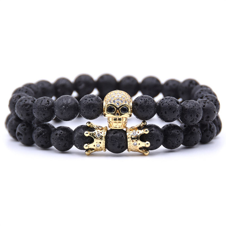 Wholesale 7 Chakra Reiki Healing Stone Bracelet Lava Stone Beads Woven Bracelet Cheap Fashion Bracelet