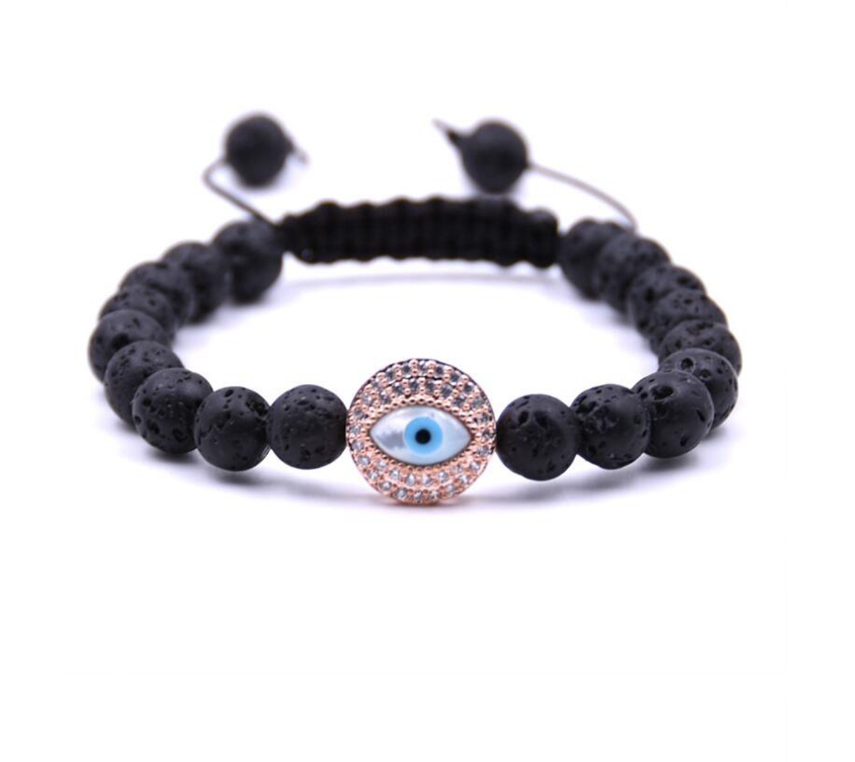 Evil Eye Bracelet Set Gemstone Stone Bracelets Blue Evil eye Hamsa Charm Bead for Men Women Hand of Fatima Bracelet