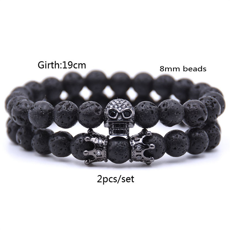 Wholesale 7 Chakra Reiki Healing Stone Bracelet Lava Stone Beads Woven Bracelet Cheap Fashion Bracelet