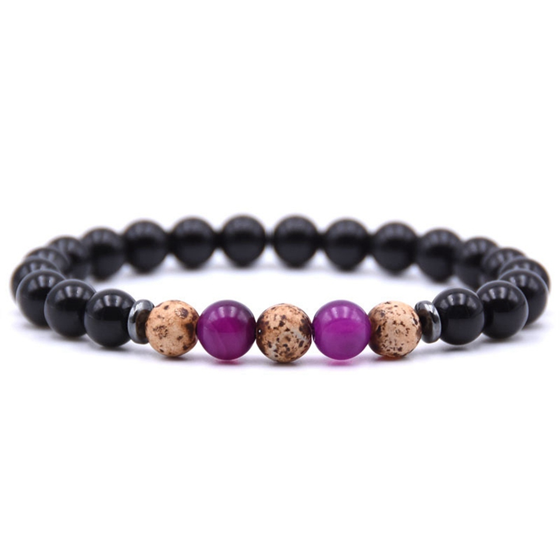 Ladies Bracelet 8mm Lava Rock Aromatherapy Anxiety Oil Disperser Wrist Ornament Braided Rope Natural Stone Yoga Bead Hand Ornament