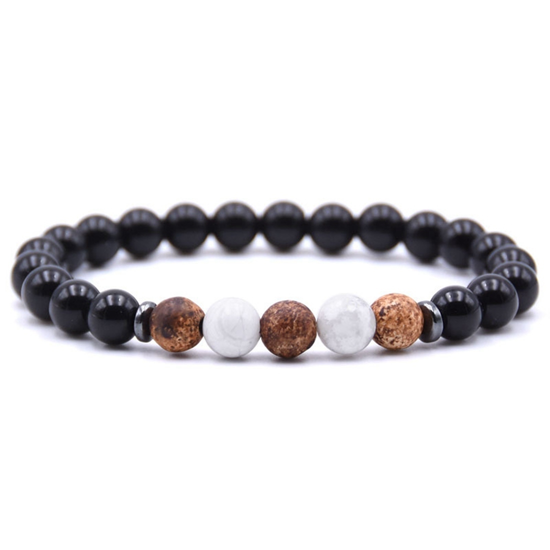 Ladies Bracelet 8mm Lava Rock Aromatherapy Anxiety Oil Disperser Wrist Ornament Braided Rope Natural Stone Yoga Bead Hand Ornament