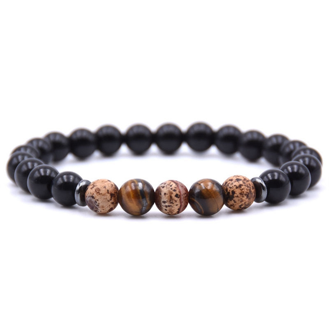Ladies Bracelet 8mm Lava Rock Aromatherapy Anxiety Oil Disperser Wrist Ornament Braided Rope Natural Stone Yoga Bead Hand Ornament