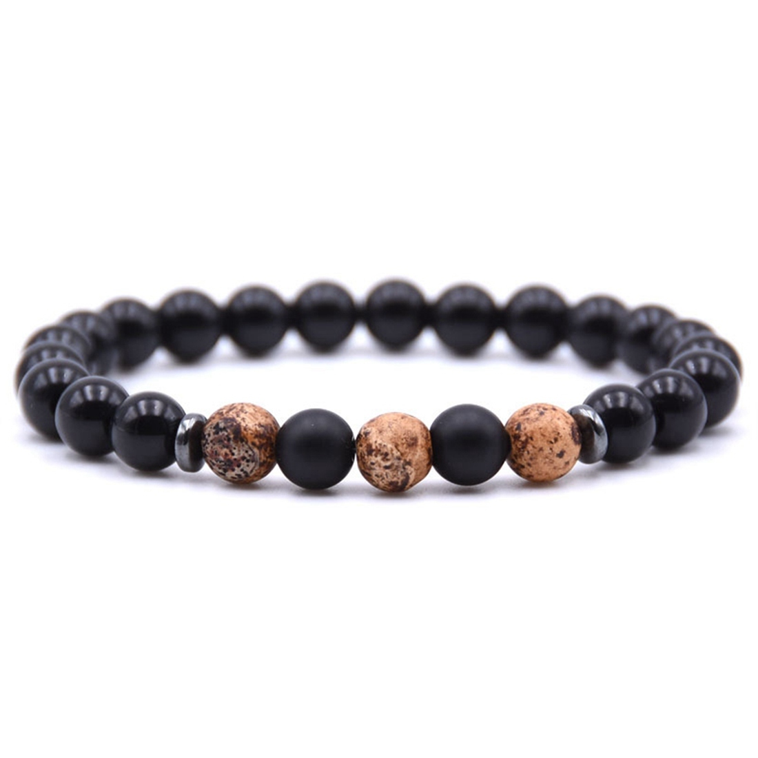 Ladies Bracelet 8mm Lava Rock Aromatherapy Anxiety Oil Disperser Wrist Ornament Braided Rope Natural Stone Yoga Bead Hand Ornament