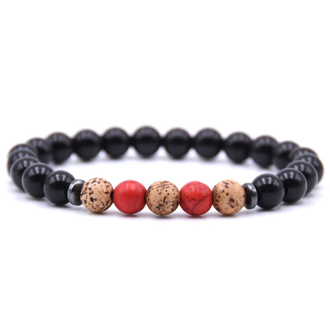 Ladies Bracelet 8mm Lava Rock Aromatherapy Anxiety Oil Disperser Wrist Ornament Braided Rope Natural Stone Yoga Bead Hand Ornament
