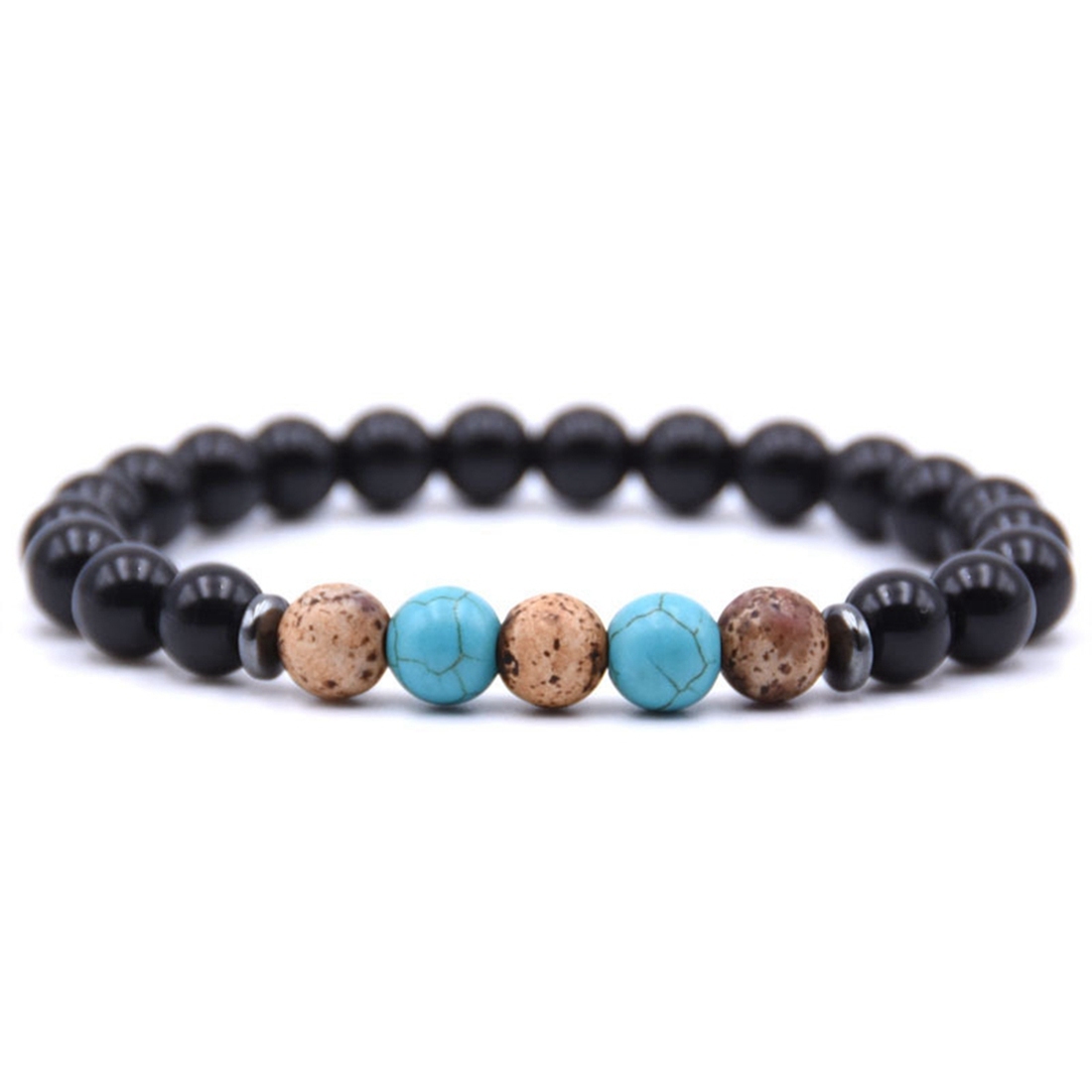 Ladies Bracelet 8mm Lava Rock Aromatherapy Anxiety Oil Disperser Wrist Ornament Braided Rope Natural Stone Yoga Bead Hand Ornament