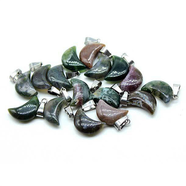 Charm Crystal Heart Moon Star Shaped Necklace Jewelry Pendant Chakra Reiki Bulk for Jewelry Making Healing Quartz Stones