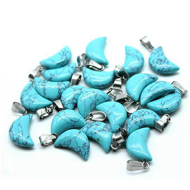 Charm Crystal Heart Moon Star Shaped Necklace Jewelry Pendant Chakra Reiki Bulk for Jewelry Making Healing Quartz Stones