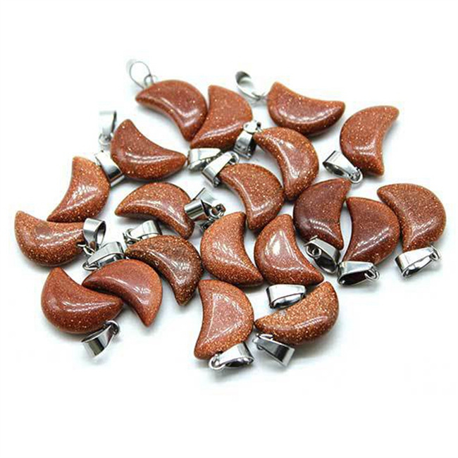 Charm Crystal Heart Moon Star Shaped Necklace Jewelry Pendant Chakra Reiki Bulk for Jewelry Making Healing Quartz Stones