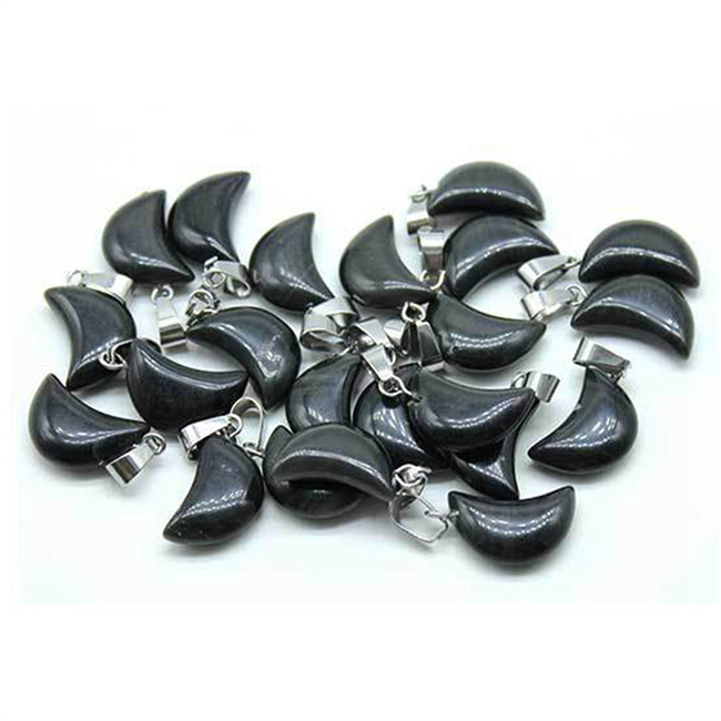 Charm Crystal Heart Moon Star Shaped Necklace Jewelry Pendant Chakra Reiki Bulk for Jewelry Making Healing Quartz Stones