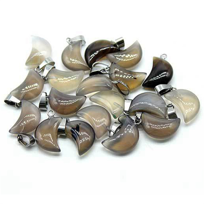 Charm Crystal Heart Moon Star Shaped Necklace Jewelry Pendant Chakra Reiki Bulk for Jewelry Making Healing Quartz Stones