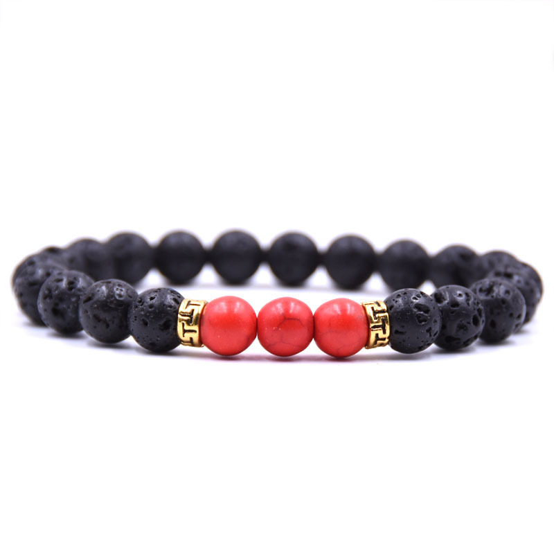 Fashion Design Lava Rock Stone Imperial Jasper Essential Oil Diffuser Bracelet Natural Lava Stone Beads Bracelet