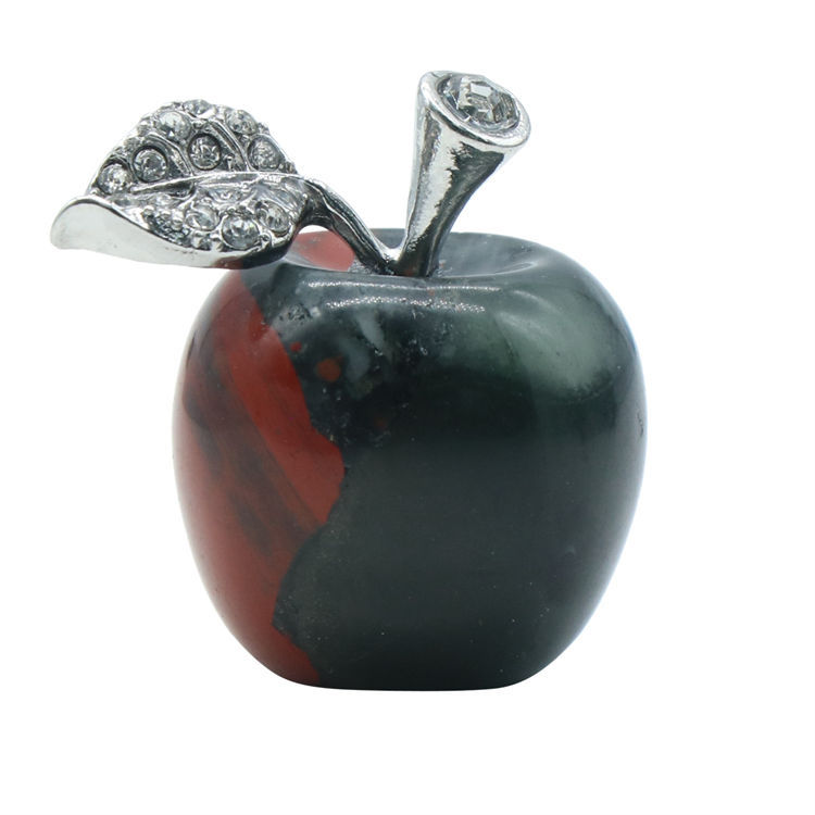Wholesale Natural High Quality Crystal Apple Christmas Peace Fruit Gift Healing Crystal Apple For Pendant Jewelry Making