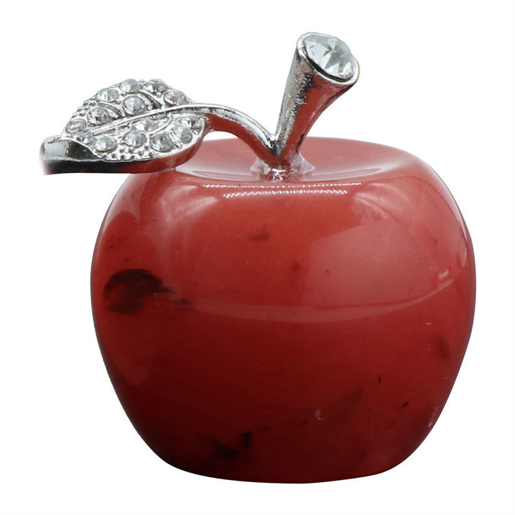 Wholesale Natural High Quality Crystal Apple Christmas Peace Fruit Gift Healing Crystal Apple For Pendant Jewelry Making