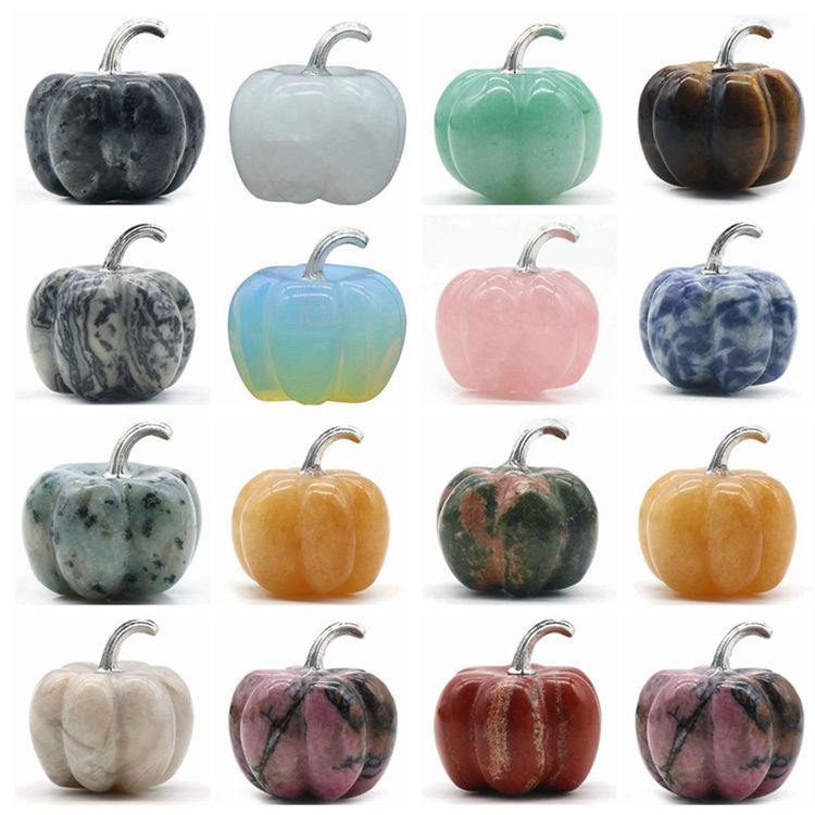 Wholesale Natural Crystal Agate Stone Pumpkin Shape Crafts For Decoration