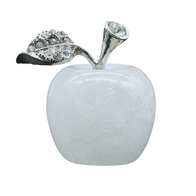 Wholesale Natural High Quality Crystal Apple Christmas Peace Fruit Gift Healing Crystal Apple For Pendant Jewelry Making