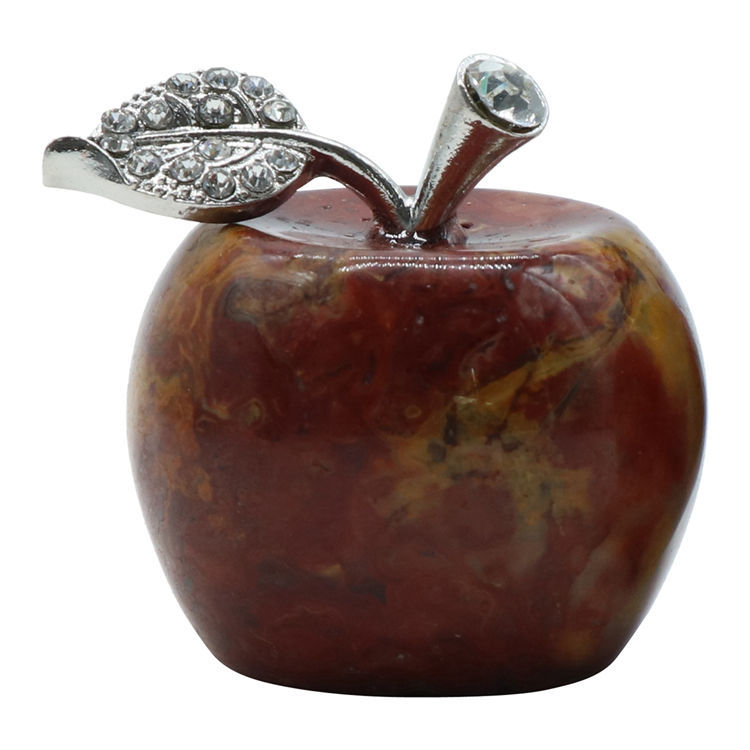 Wholesale Natural High Quality Crystal Apple Christmas Peace Fruit Gift Healing Crystal Apple For Pendant Jewelry Making