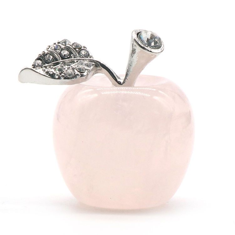 Wholesale Natural High Quality Crystal Apple Christmas Peace Fruit Gift Healing Crystal Apple For Pendant Jewelry Making
