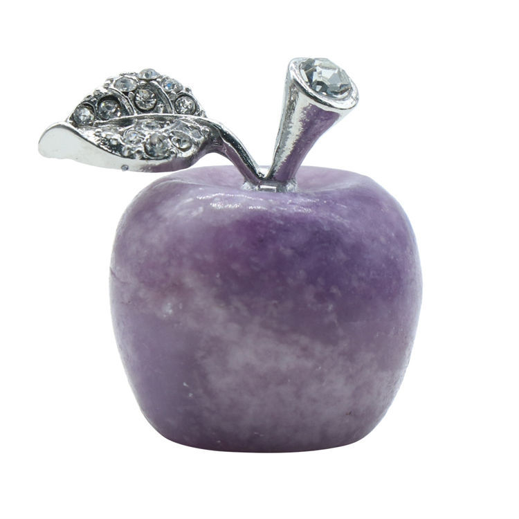 Wholesale Natural High Quality Crystal Apple Christmas Peace Fruit Gift Healing Crystal Apple For Pendant Jewelry Making