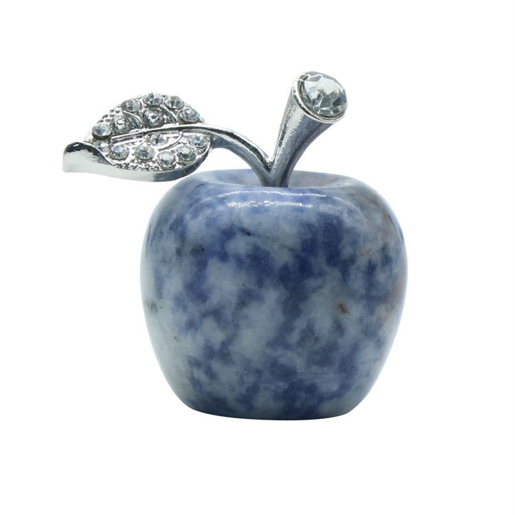 Wholesale Natural High Quality Crystal Apple Christmas Peace Fruit Gift Healing Crystal Apple For Pendant Jewelry Making