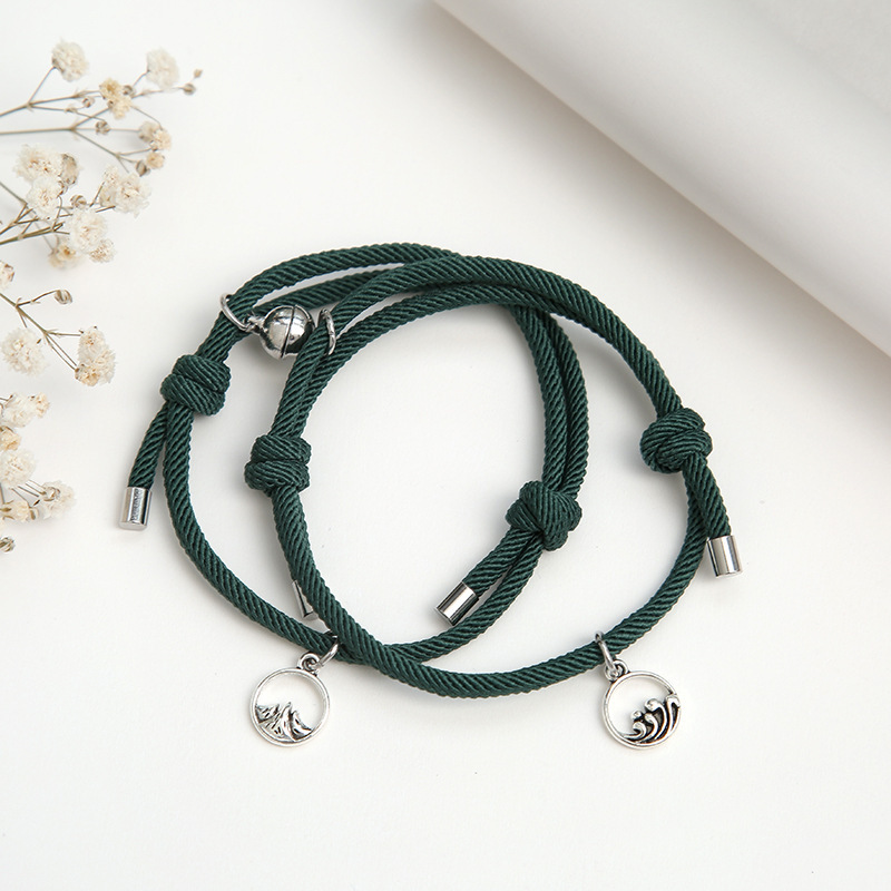 2pcs/set Couple Magnetic Attraction Ball Adjustable Bracelet Charms Friendship Couple Bracelet Jewelry Lover Gift