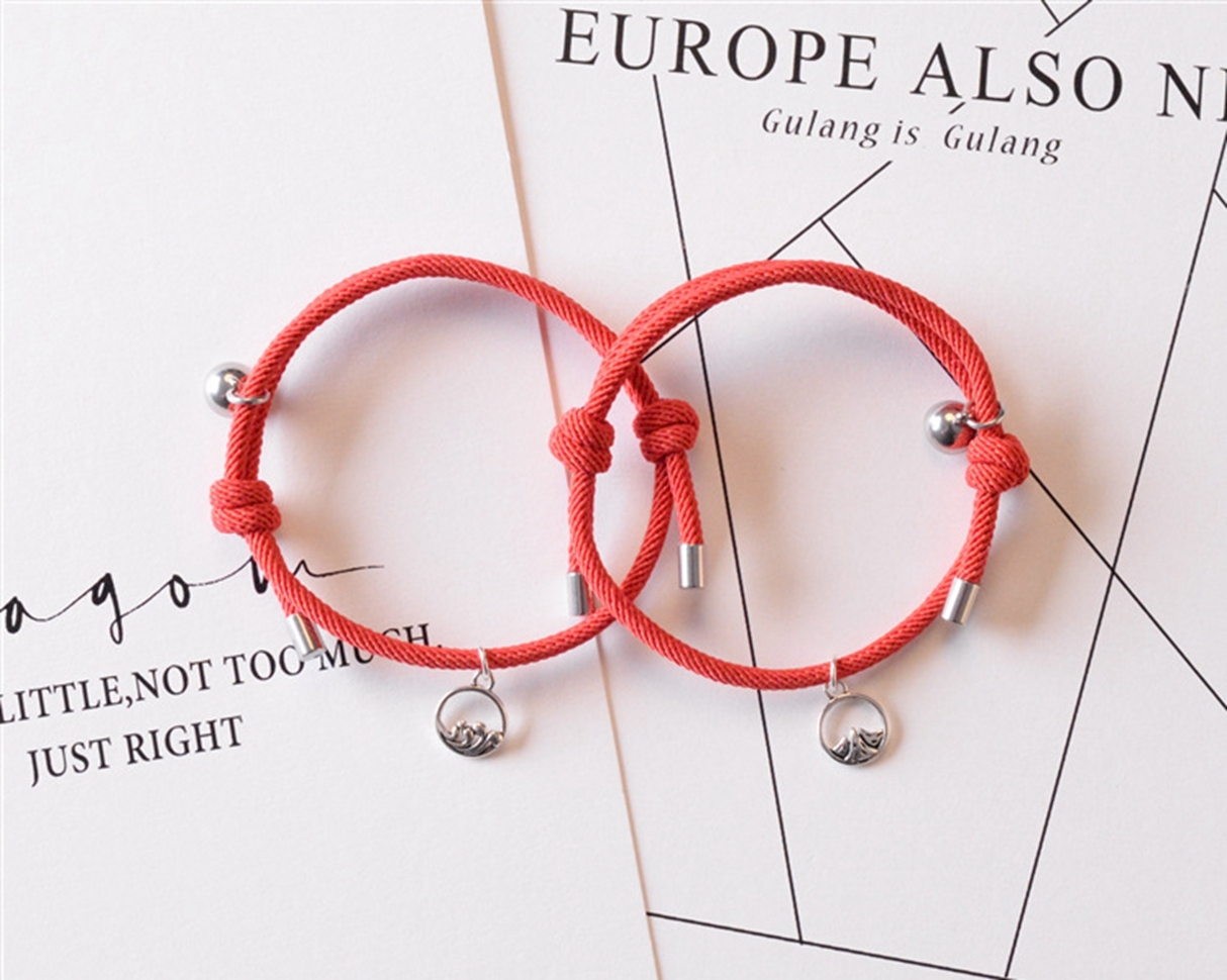 2pcs/set Couple Magnetic Attraction Ball Adjustable Bracelet Charms Friendship Couple Bracelet Jewelry Lover Gift