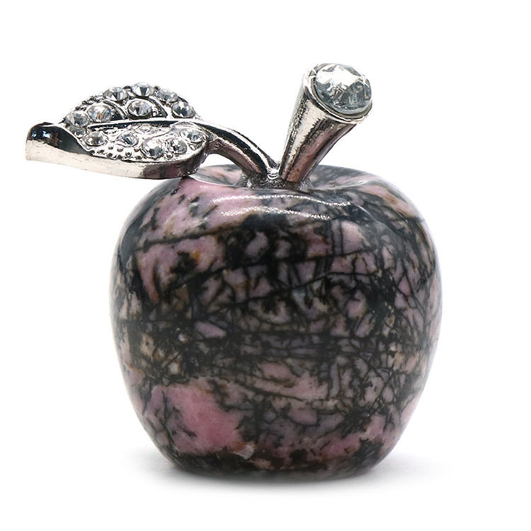 Wholesale Natural High Quality Crystal Apple Christmas Peace Fruit Gift Healing Crystal Apple For Pendant Jewelry Making