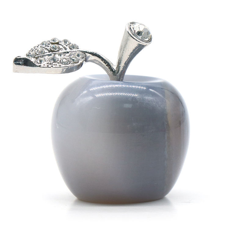 Wholesale Natural High Quality Crystal Apple Christmas Peace Fruit Gift Healing Crystal Apple For Pendant Jewelry Making