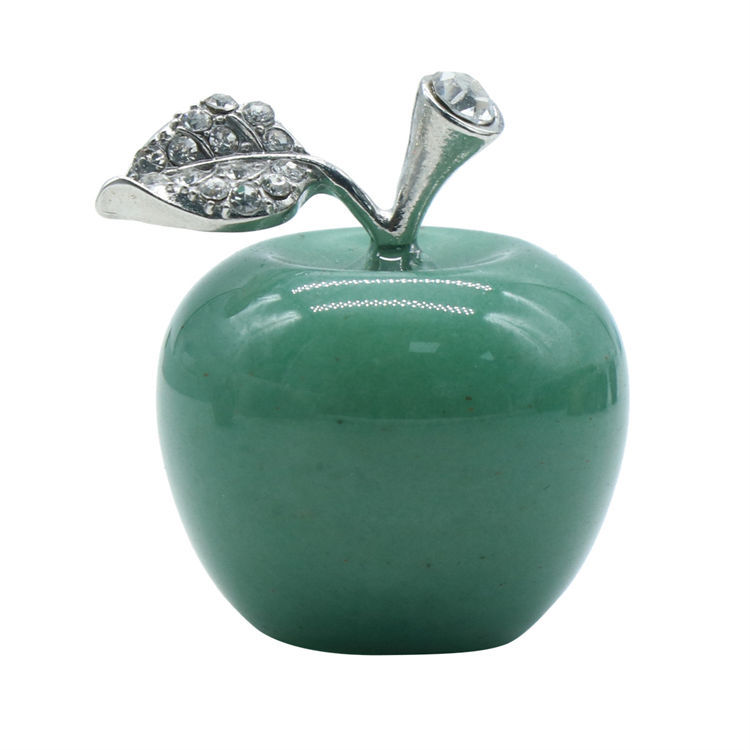 Wholesale Natural High Quality Crystal Apple Christmas Peace Fruit Gift Healing Crystal Apple For Pendant Jewelry Making