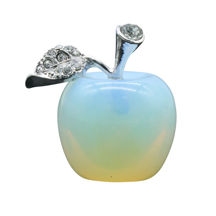 Wholesale Natural High Quality Crystal Apple Christmas Peace Fruit Gift Healing Crystal Apple For Pendant Jewelry Making